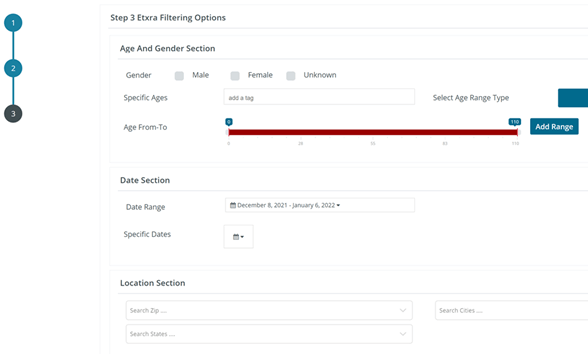 Filtering options