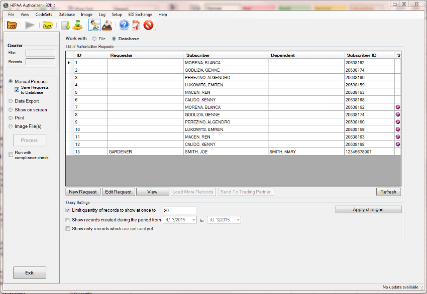 Authorizer Screen Workplace